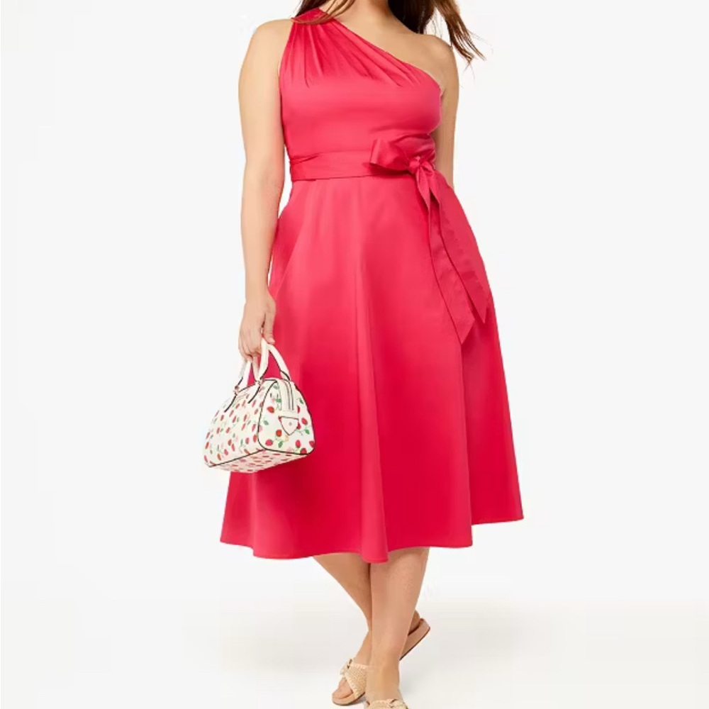 Kate Spade Vibrant Pink One-Shoulder Dress